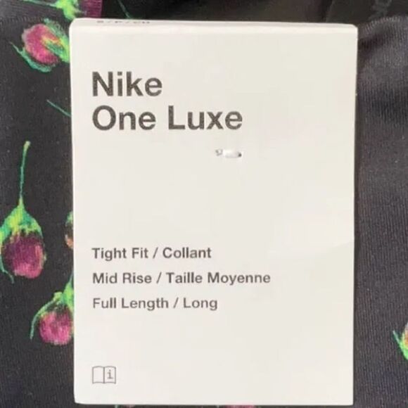 Nike One Luxe Dri fit rose print training leggings large - Picture 4 of 5